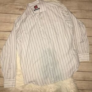 Oscar de la Renta Stripe Button Down Dress Shirt